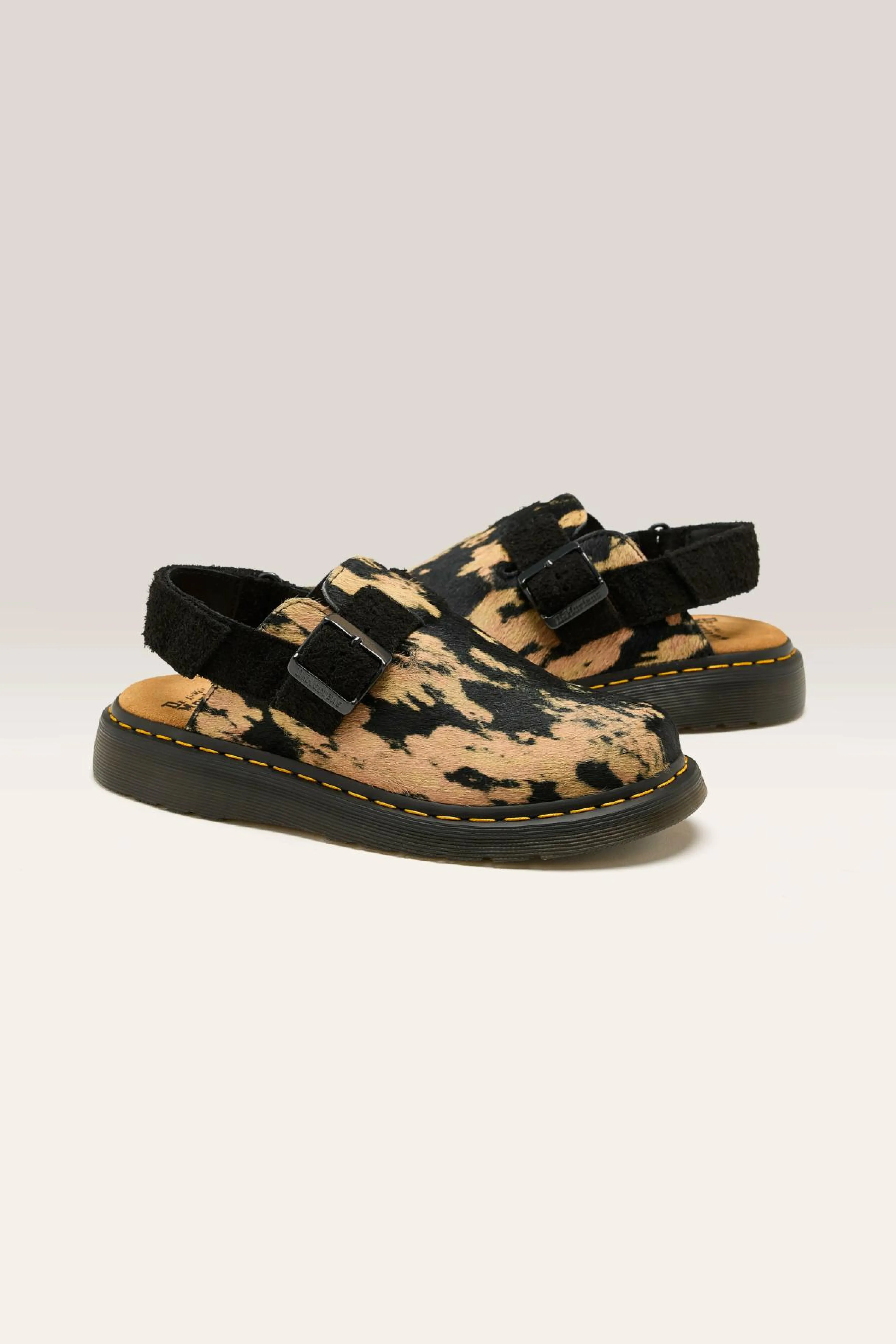 DR. MARTENS Jorge Ii Contrast Hair-On Mules For Women-Dr martens Best Sale