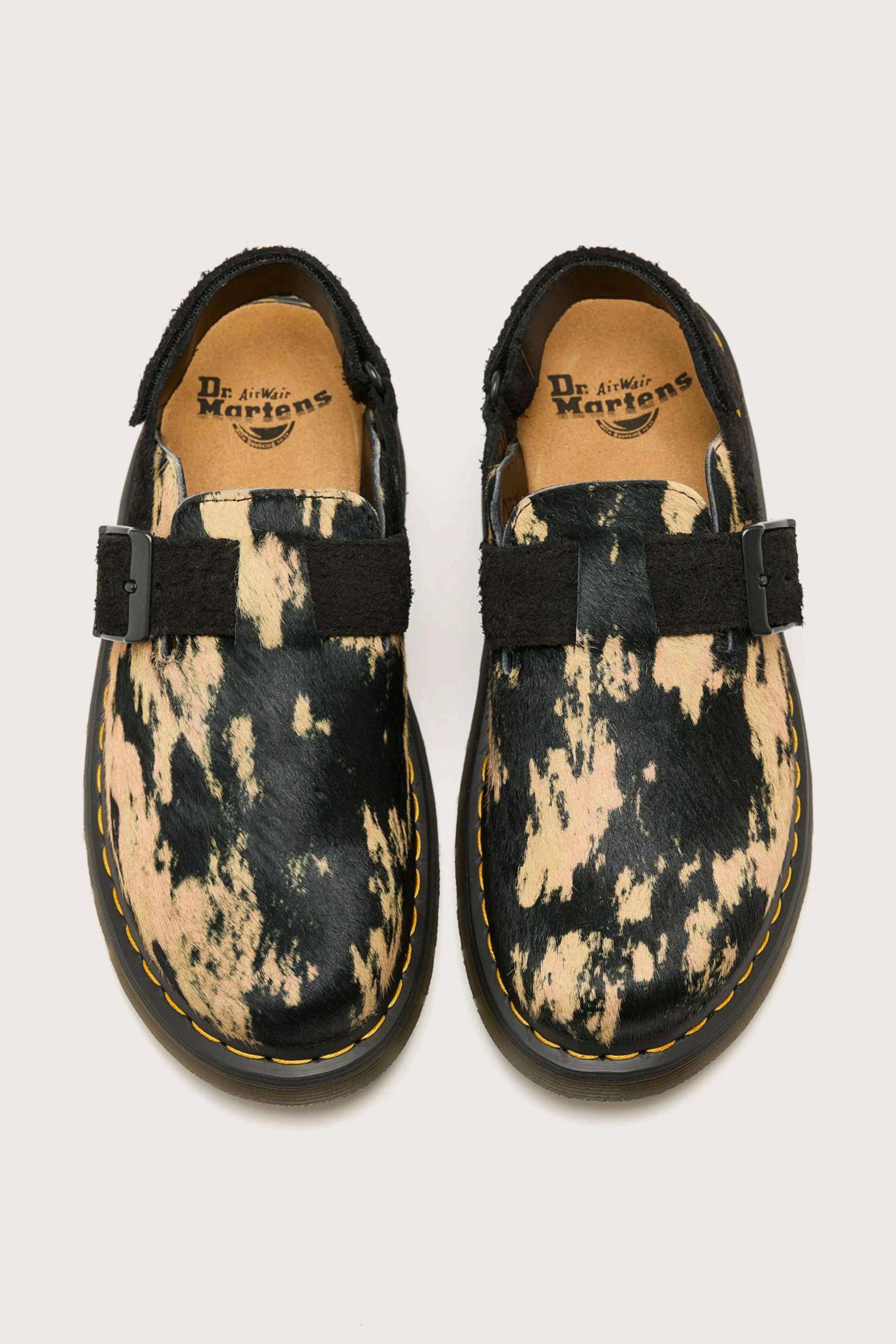 DR. MARTENS Jorge Ii Contrast Hair-On Mules For Women-Dr martens Best Sale