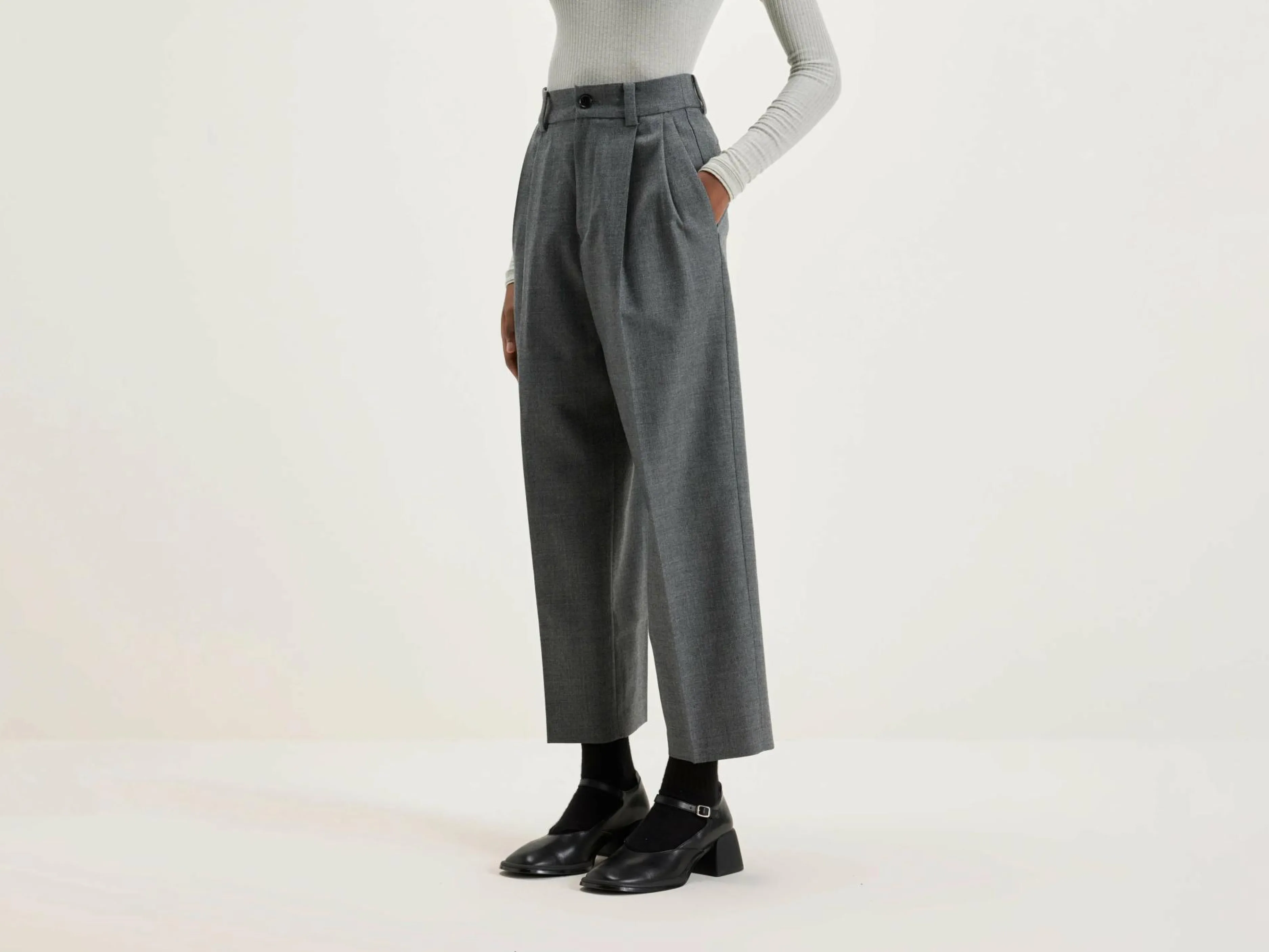 Port Rechte Broek Van Wol-Nicholson & Nicholson Discount