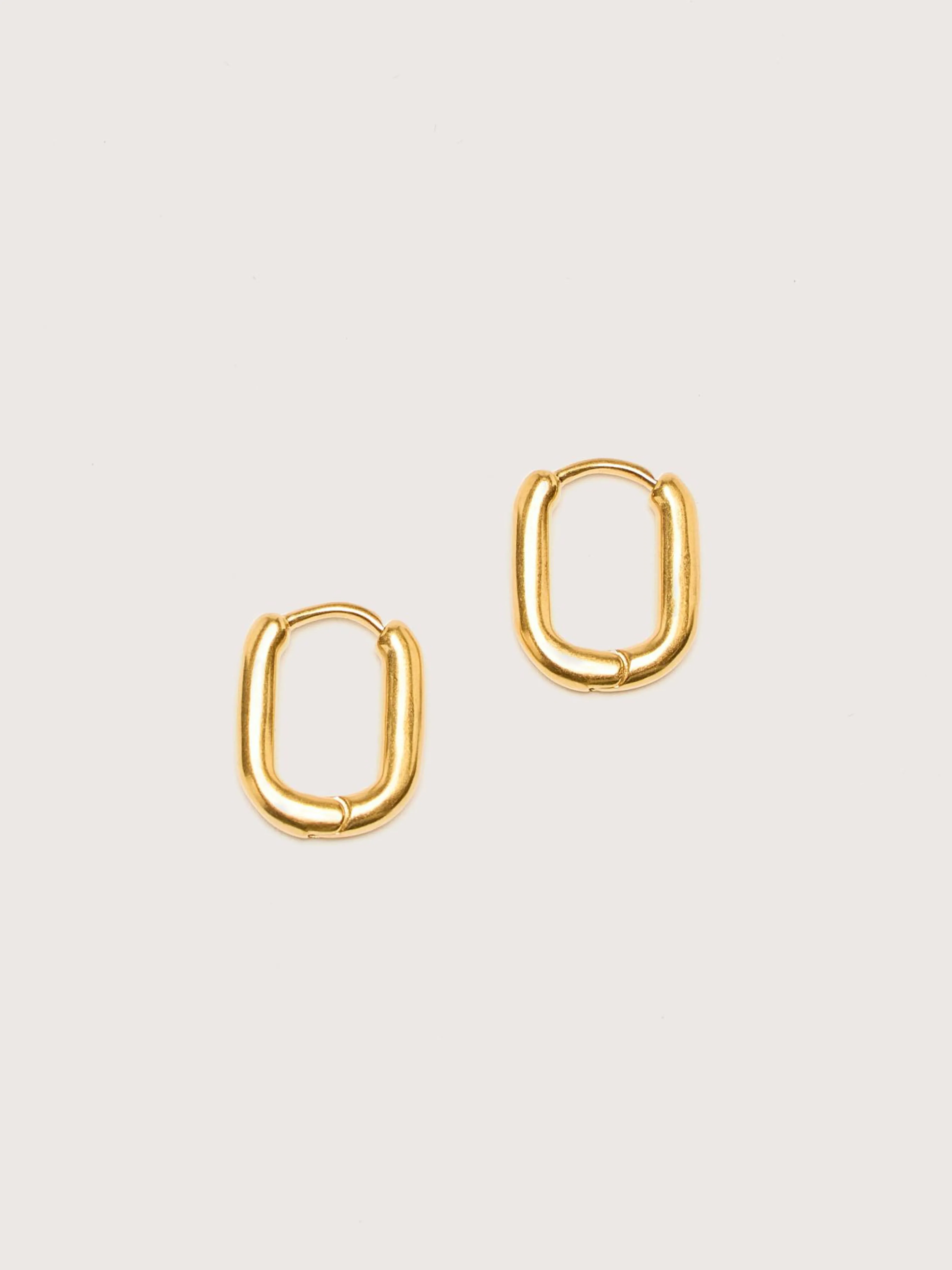 TEN Oblong Gold Oorbellen-Ten jewellery Cheap